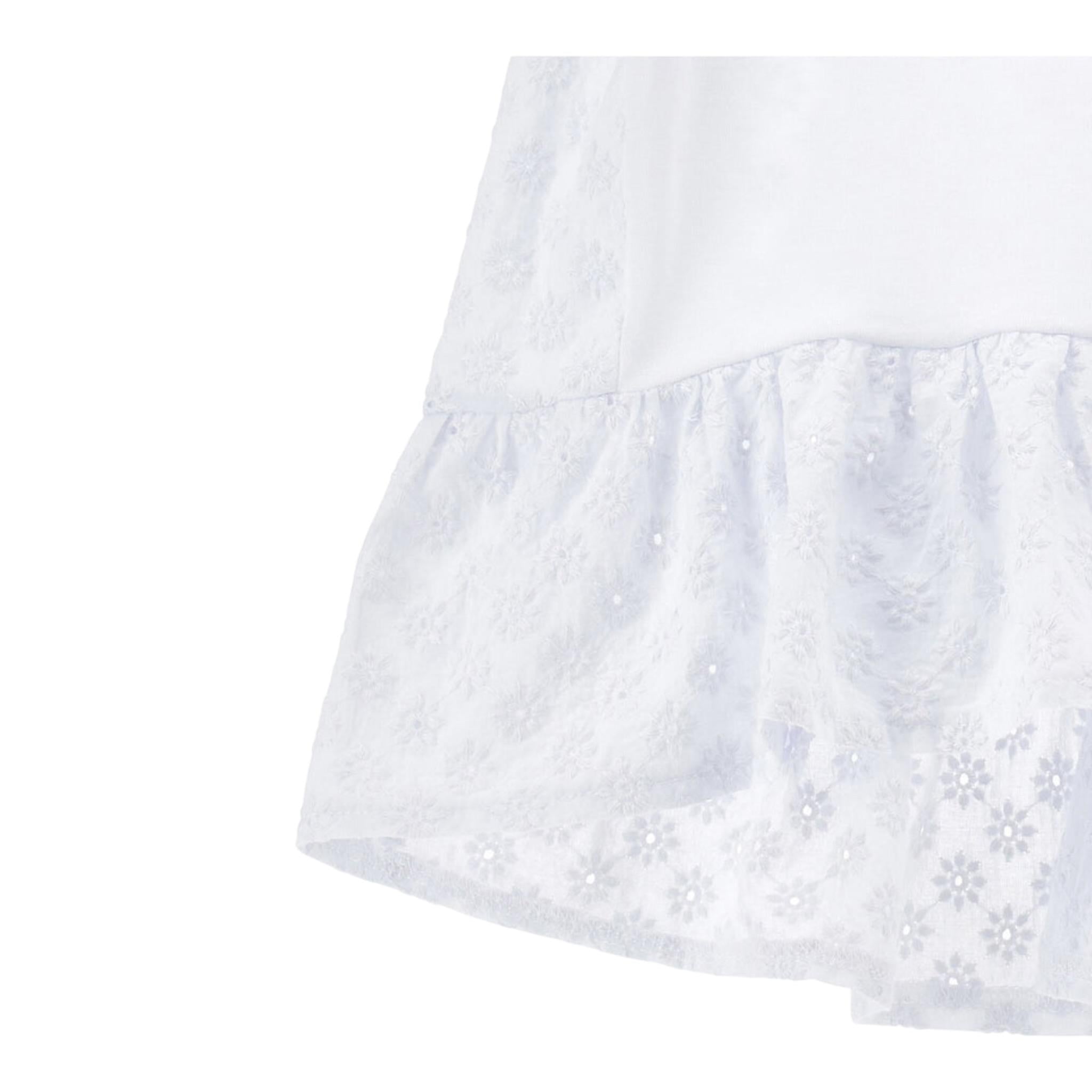 Monnalisa Maxi T-Shirt Girocolo Tinta Unita con Stampa per Neonata 19E625N BIANCO MONNALISA 