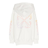 Off-White Felpa Tinta Unita con Cappuccio per Bambina OGBB002S24 BIANCO OFF-WHITE 