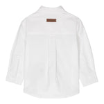 TRUSSARDI camicia tinta unita con logo Bianco per Bambino TIA24068CA BIANCO TRUSSARDI 