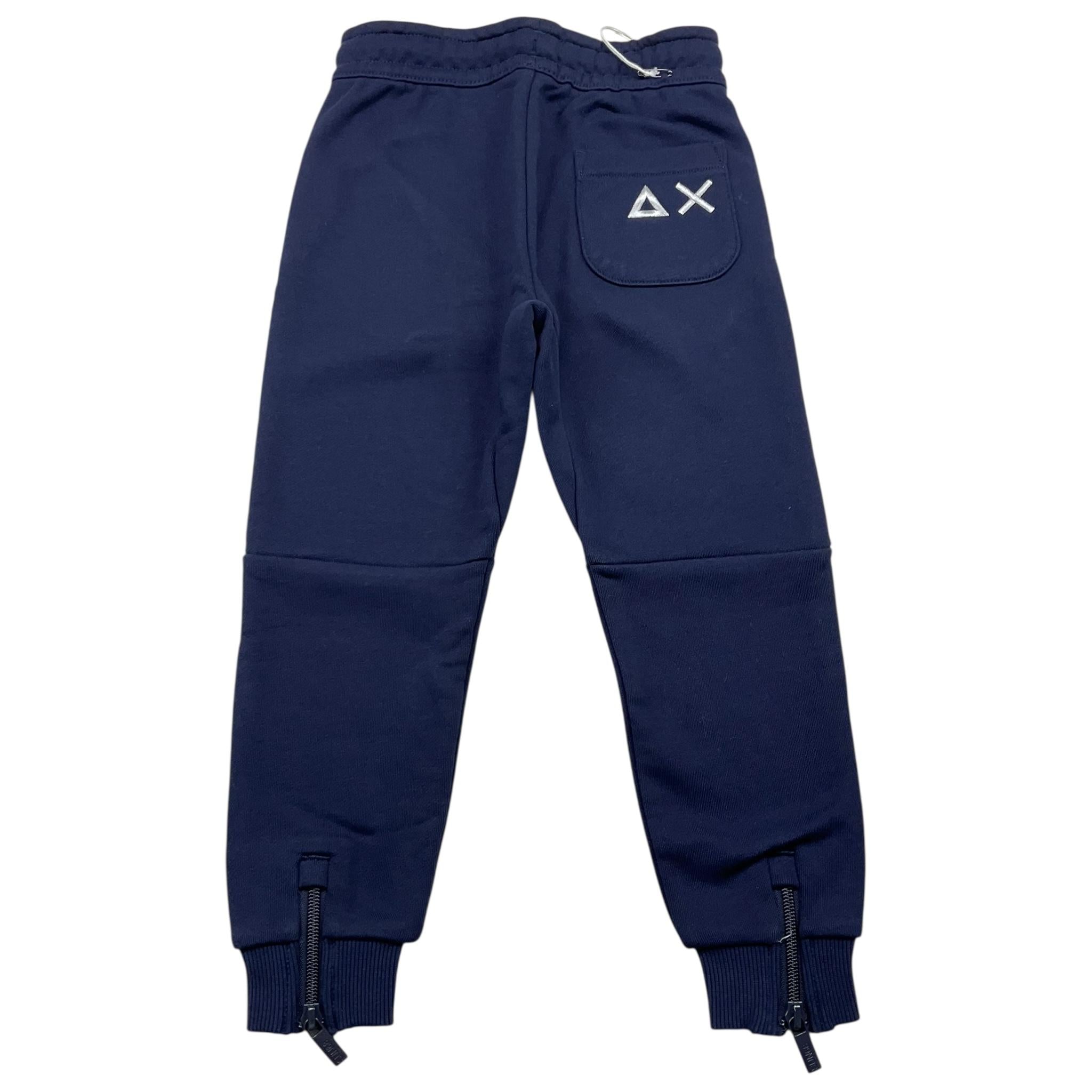 SUN68 pantalone tuta tinta unita con logo Blu per Neonato F44342N BLU SUN68 