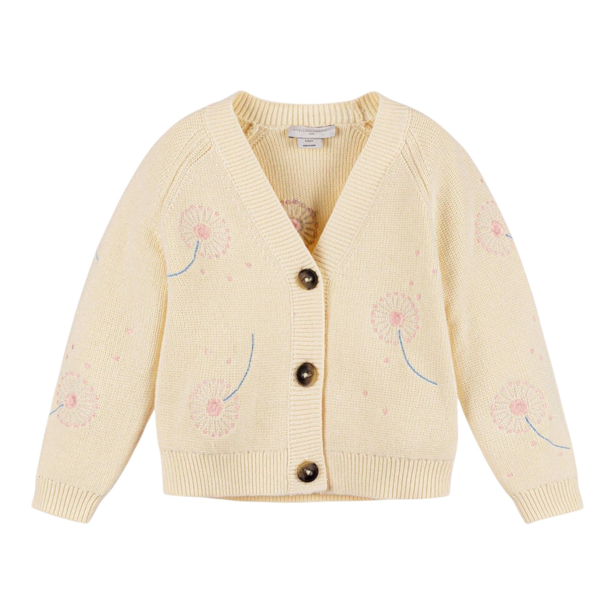 STELLA McCARTNEY cardigan tinta unita cn ricami Panna per Neonata TV9A80 PANNA STELLA McCARTNEY 