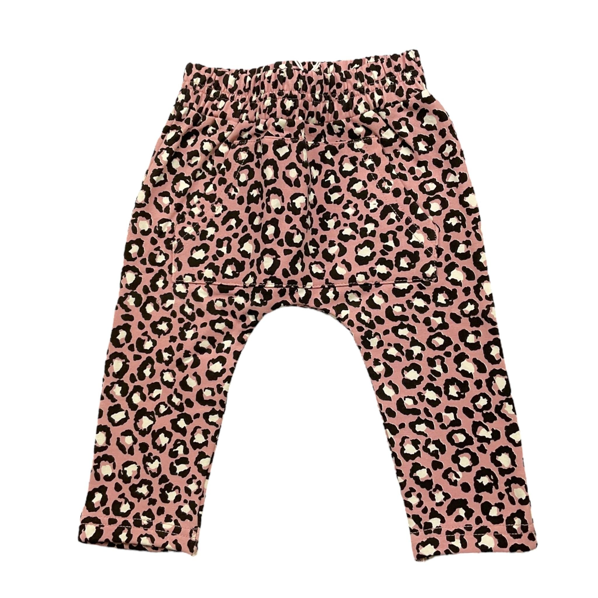 Y-CLU pantalone tinta unita con fantasia maculata Rosa per Neonata YN20769 ROSA Y-CLU 
