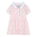 Boss Abito Mezza Manica Tinta Unita per Neonata J52184 ROSA BOSS 