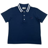 Etro Polo Half Sleeve Solid Color With Contrast Collar Blue For Boys