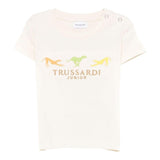 Trussardi T-Shirt Tinta Unita con Stampa per Neonato TIP25020TSXX PANNA TRUSSARDI 