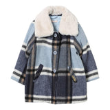 LIU JO cappotto tinta unita con fantasia a quadri Azzurro per Bambina KF4042 AZZURRO LIU JO 