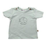 Bamboom+Babies T-Shirt Girocollo Tinta Unita con Logo per Neonato 824 VERDE ACQUA BAMBOOM+BABIES 