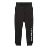 Calvin Klein Pantalone Tuta tinta unita con Logo Nero per Bambino IU0IU00681 NERO CALVIN KLEIN 