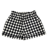 Carre'Ment Beau Short Two-Tone Check Pattern Black/White for Girls