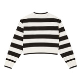Patrizia Pepe Maglia Bicolore con Fantasia A Righe per Bambina 7K0048 BIANCO/NERO PATRIZIA PEPE 