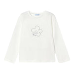 MAYORAL shirt gircollo tinta unita con stampa Bianco per Bambina 178 BIANCO MAYORAL 