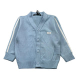 Daniele Alessandrini Cardigan Solid Color With Buttons And Logo Light Blue For Newborn