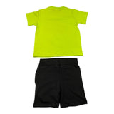 Daniele Alessandrini Complete T-Shirt Solid Color With Print -Bermuda Yellow/Black For Newborn