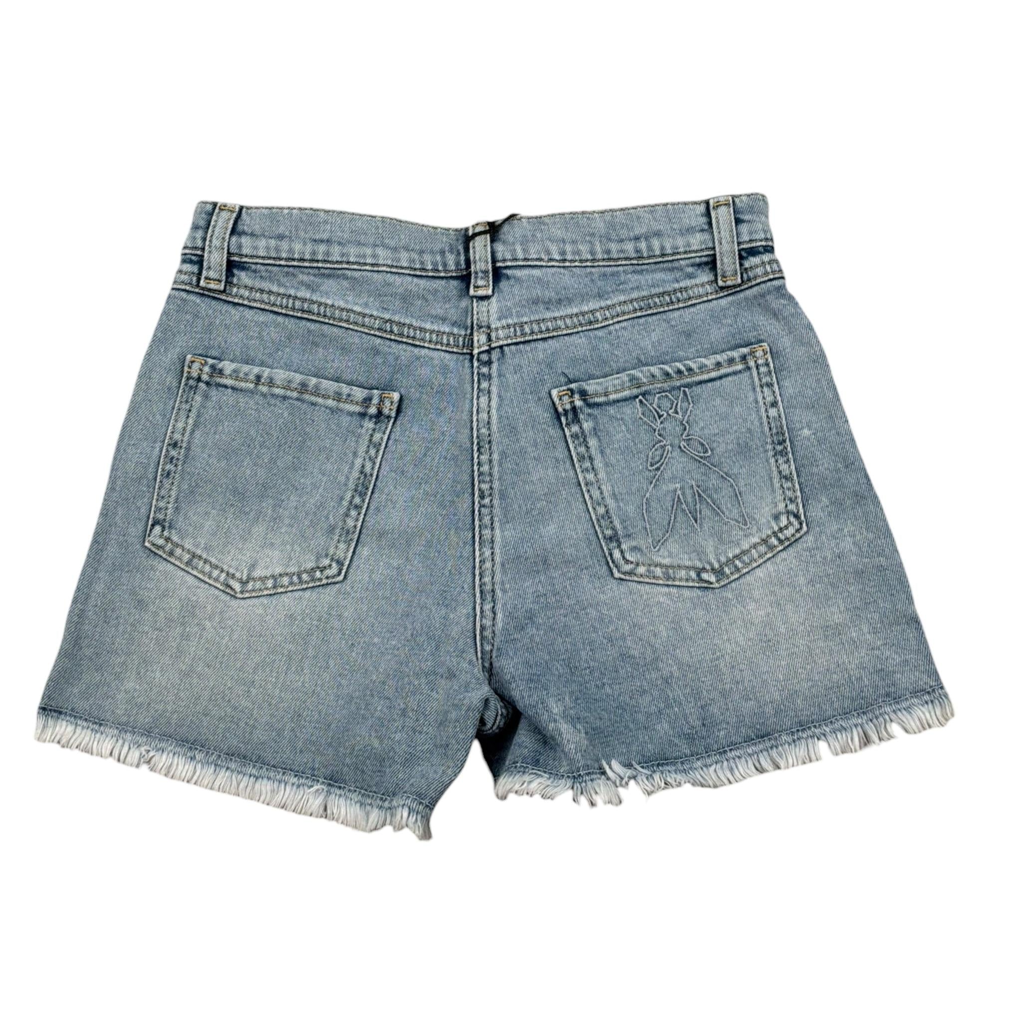 Patrizia Pepe Short In Denim Tinta Unita con Logo per Bambina 7P0377X AZZURRO PATRIZIA PEPE 
