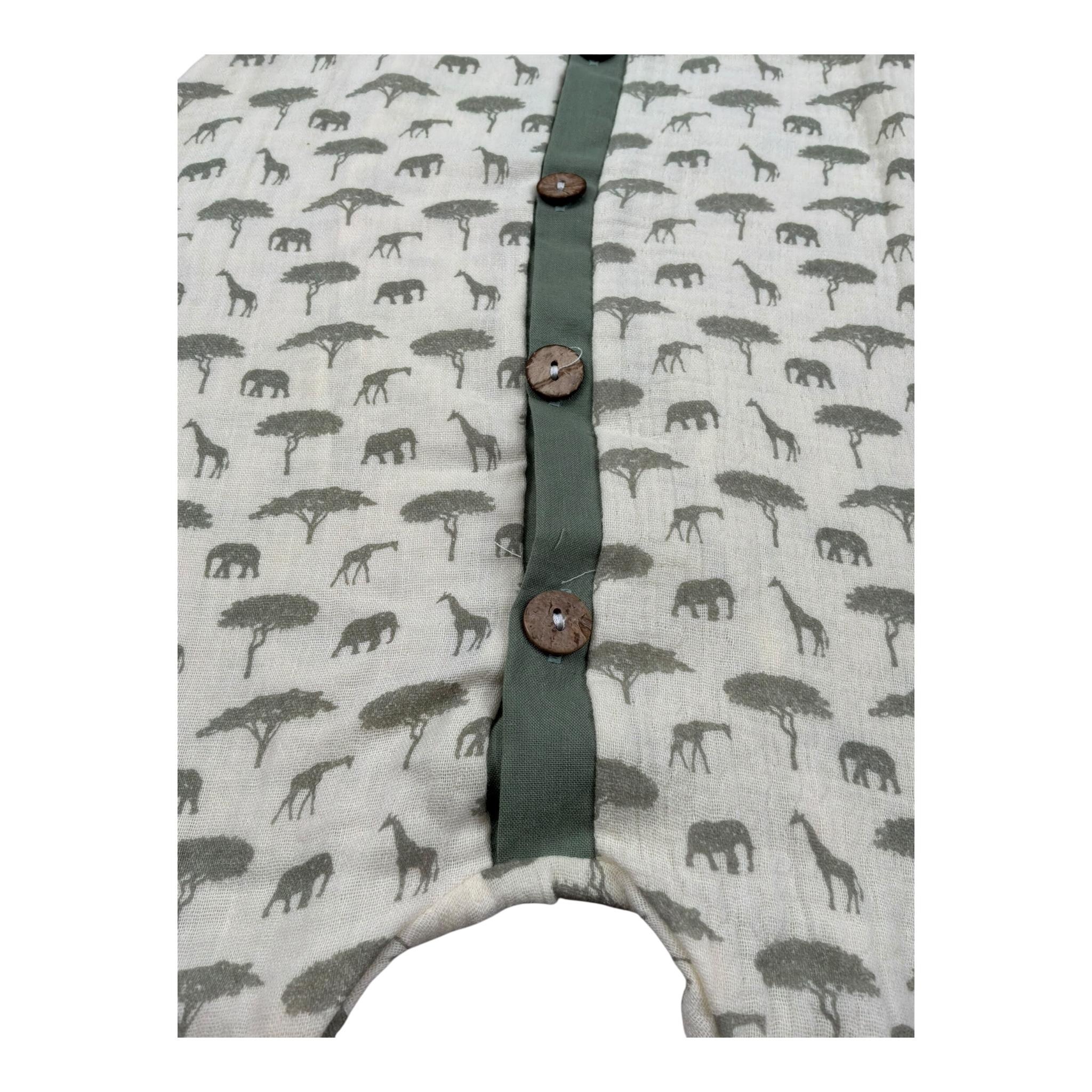 Calamaro Tutina Giromanica Tinta Unita con Stampe per Neonato 32366 PANNA CALAMARO 