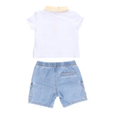 Moschino Cmpleto 2 Pezzi Bermuda-Polo per Bambino MUG01AX BIANCO MOSCHINO 