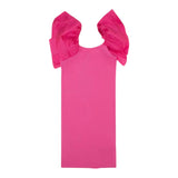 Manila Grace Solid Color Fuchsia Sleeveless Dress For Girls