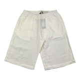Daniele Alessandrini Solid Color Bermuda Shorts with Elastic Waist White for Boys