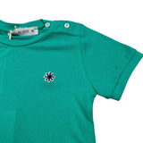 Manuel Ritz T-Shirt Girocollo Tinta Unita con Logo per Neonato MR2675 VERDE MANUEL RITZ 