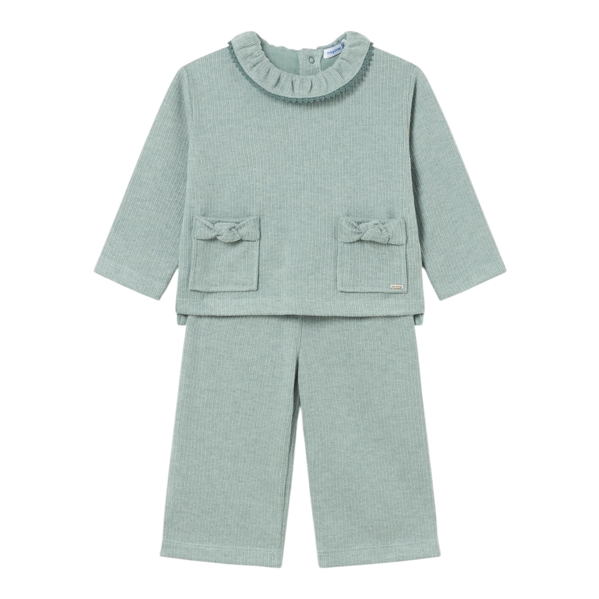 MAYORAL completo 2 pezzi maglia-pantalone Verde acqua per Neonata 2550 VERDE ACQUA MAYORAL 