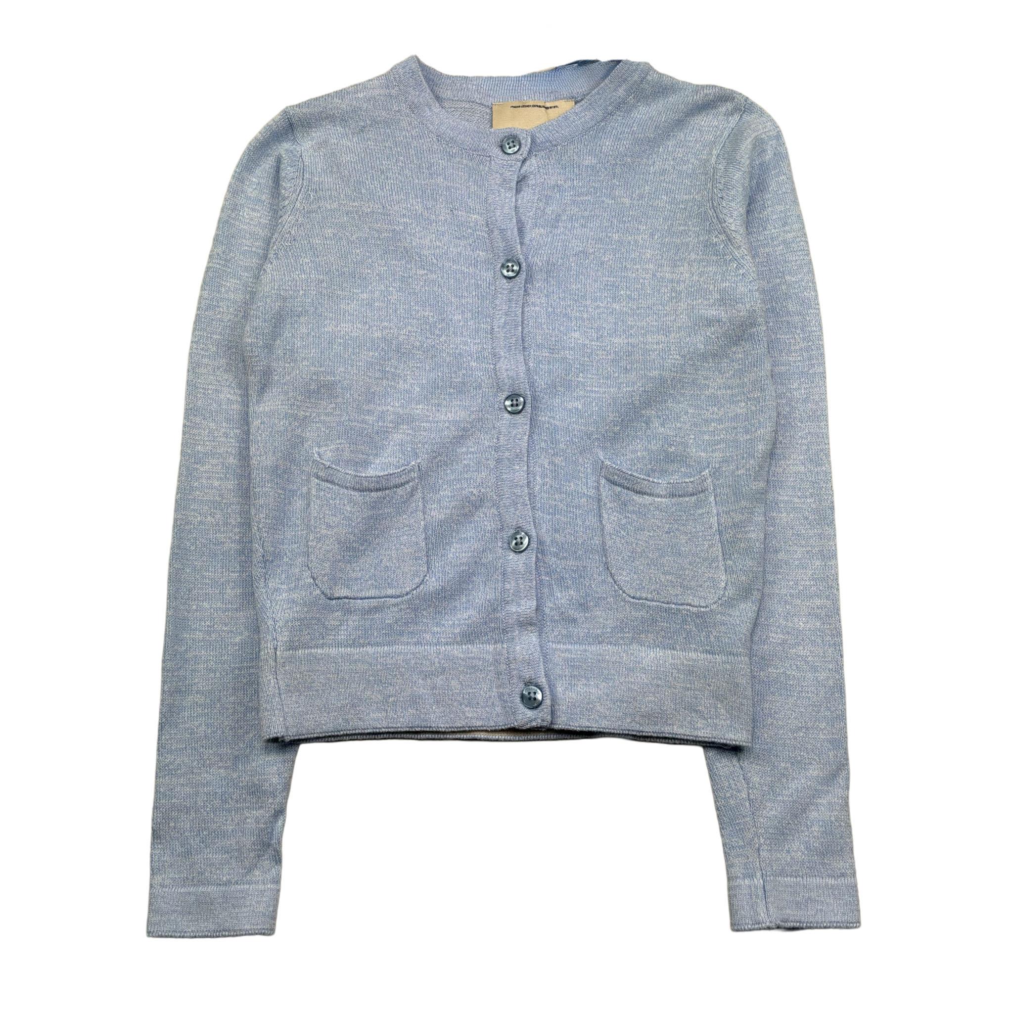 Trussardi Cardigan Tinta Unita con Logo per Bambino TGP26044CD AZZURRO TRUSSARDI 