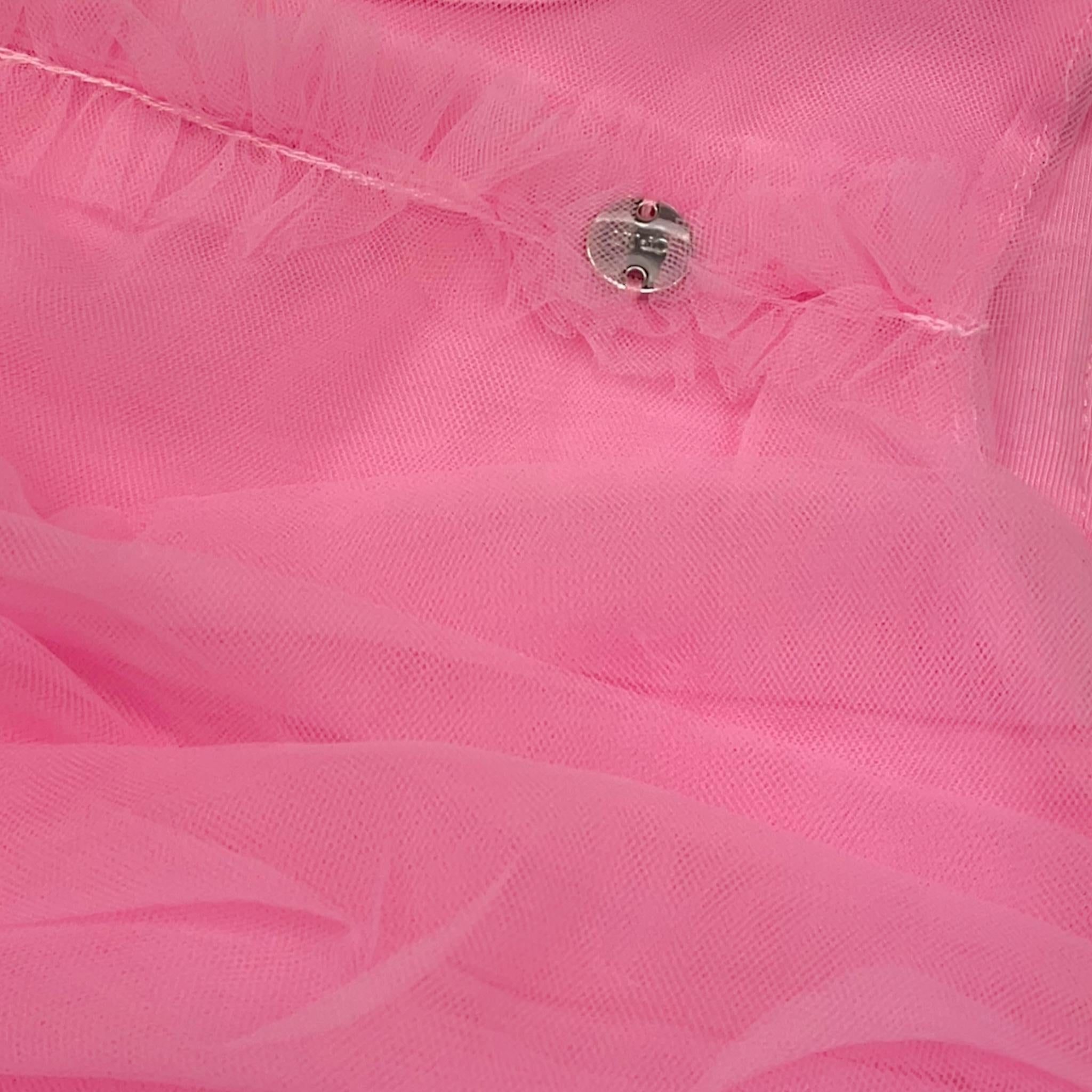 Liu Jo Abito Tinta Unita con Tulle per Bambina KA5115J ROSA LIU JO 