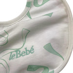 Le Bebe' Bavetta Tinta Unita con Stampa per Neonata LBG5614 BIANCO LE BEBE' 
