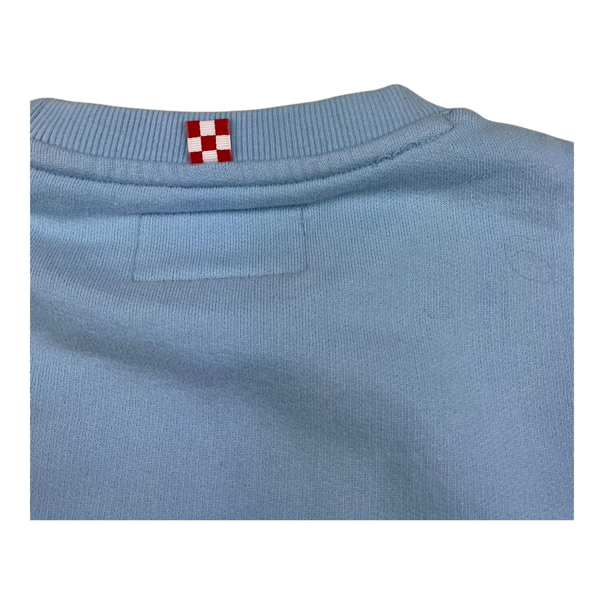 SAINT BARTH felpa girocollo tinta unita con stampa Azzurro per Bambino HUT0004 AZZURRO SAINT BARTH 