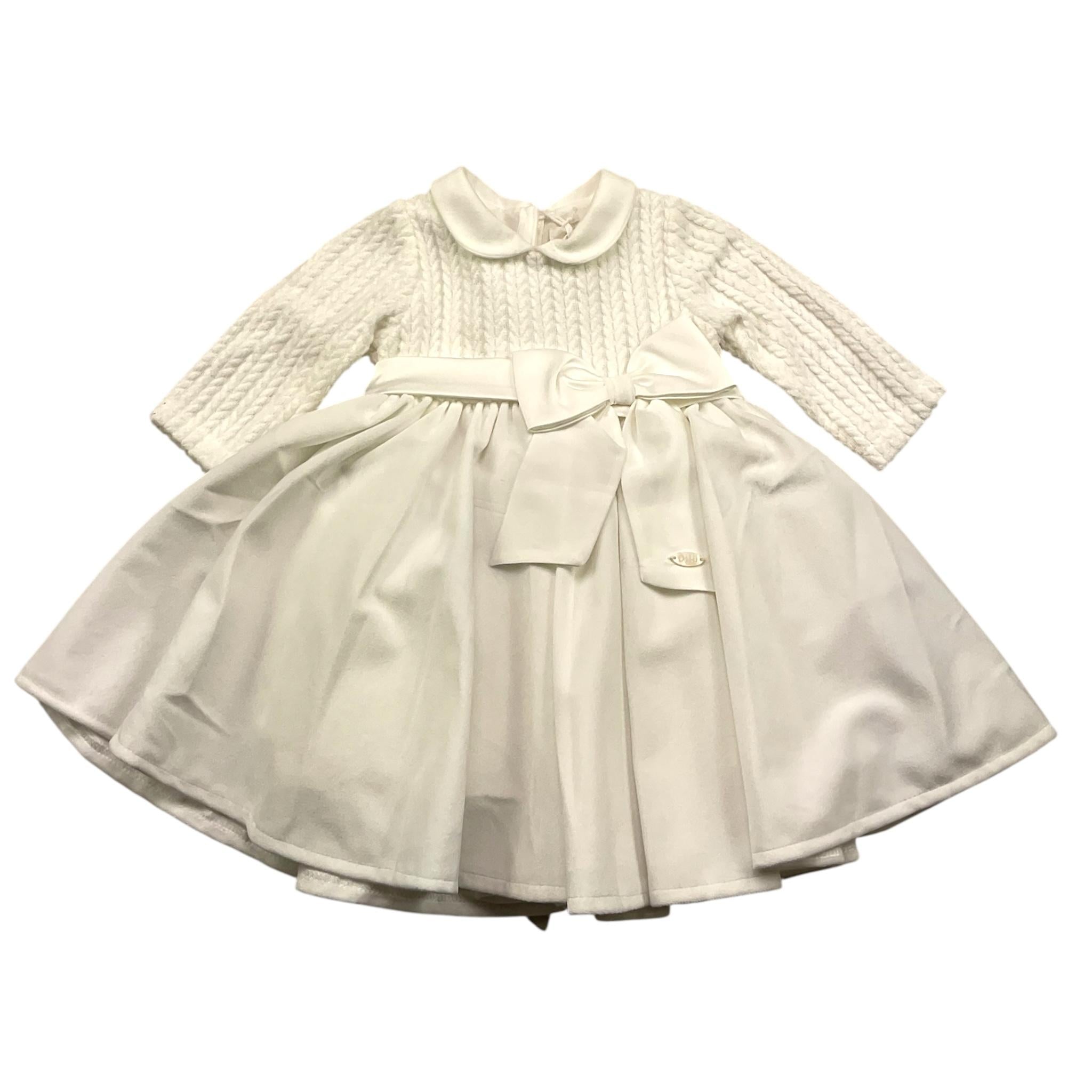 DILU' abito manica lunga tinta unita Bianco per Neonata I2224ML BIANCO DILU' 