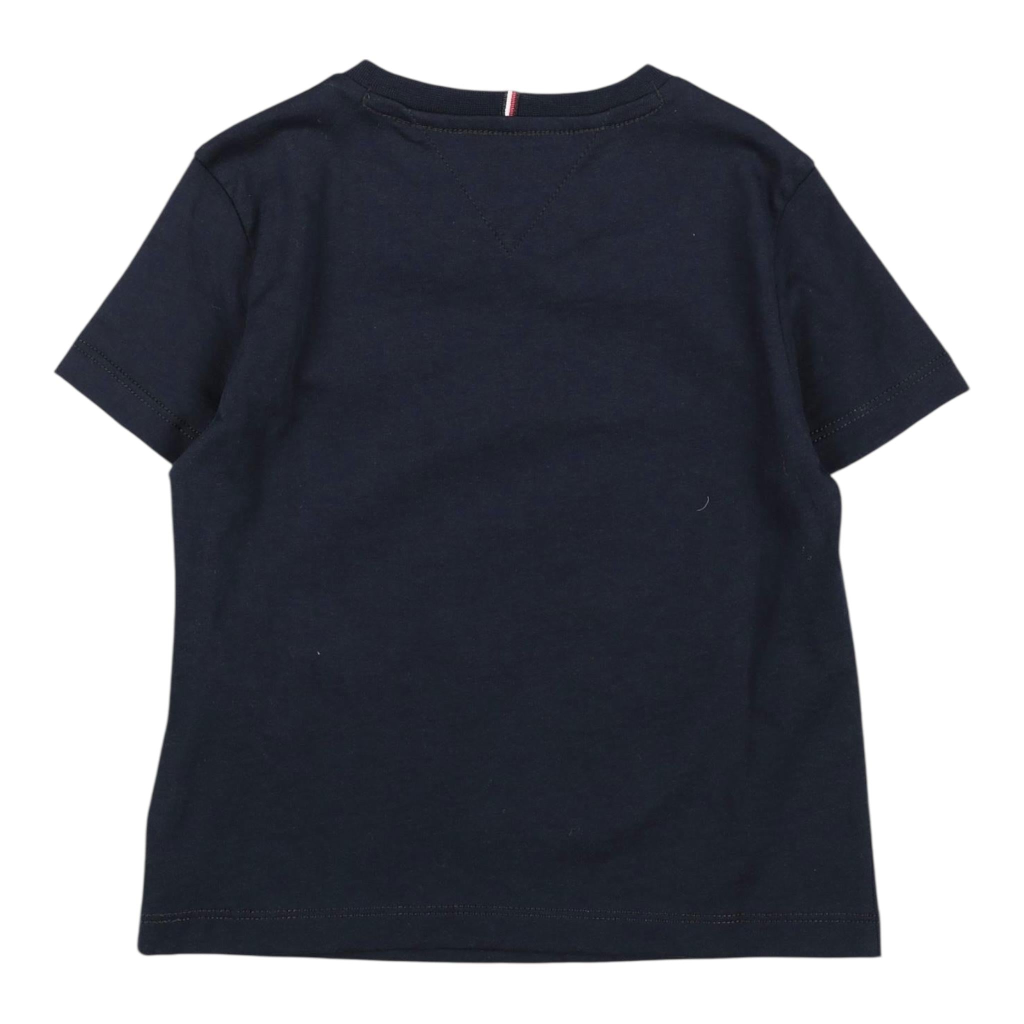 Tommy Hilfiger T-Shirt Girocollo Tinta Unita con Stampa per Bambina KG0KG07715 BLU TOMMY HILFIGER 