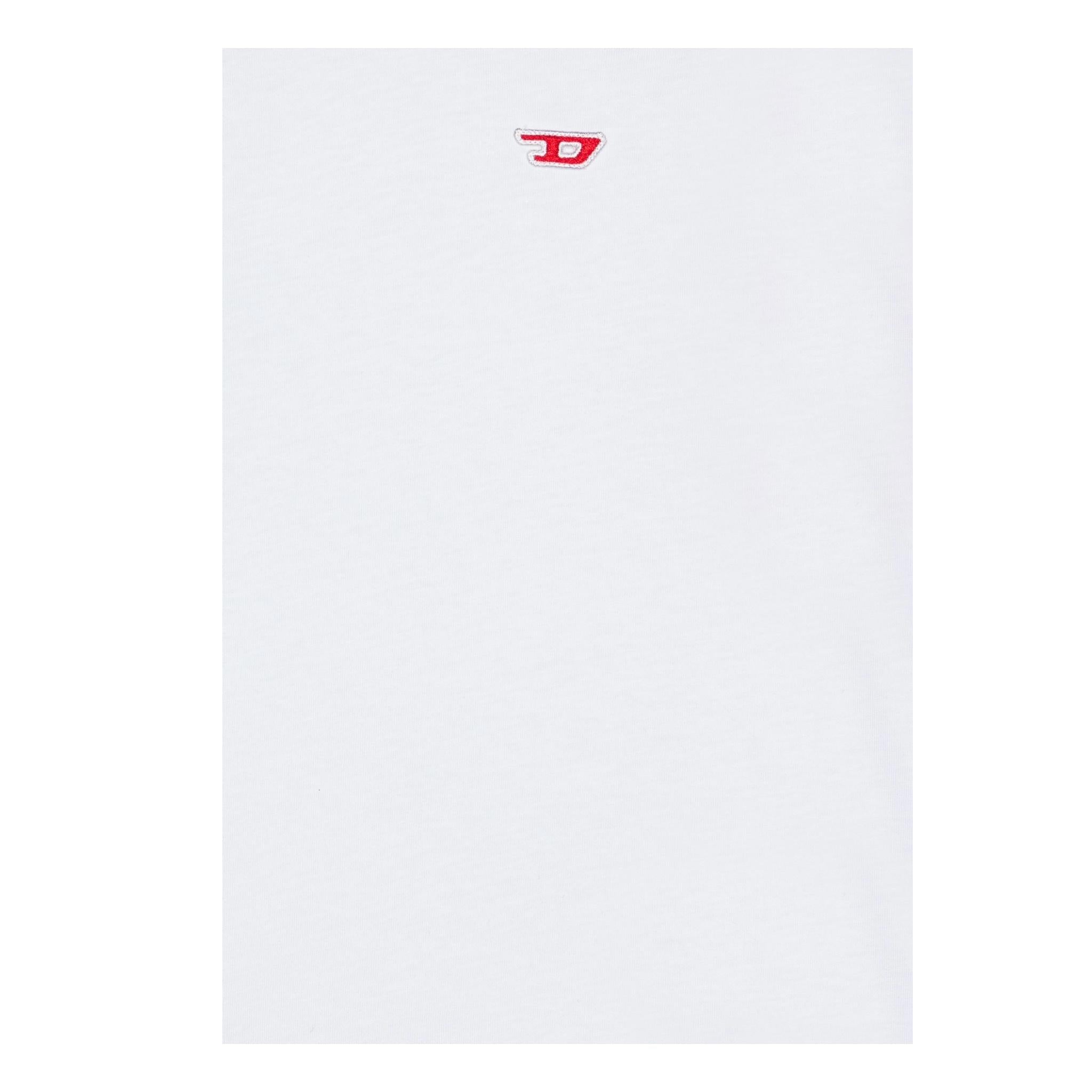 Diesel T-Shirt Girocollo Tinta Unita con Stampa per Bambino J02237X BIANCO DIESEL 