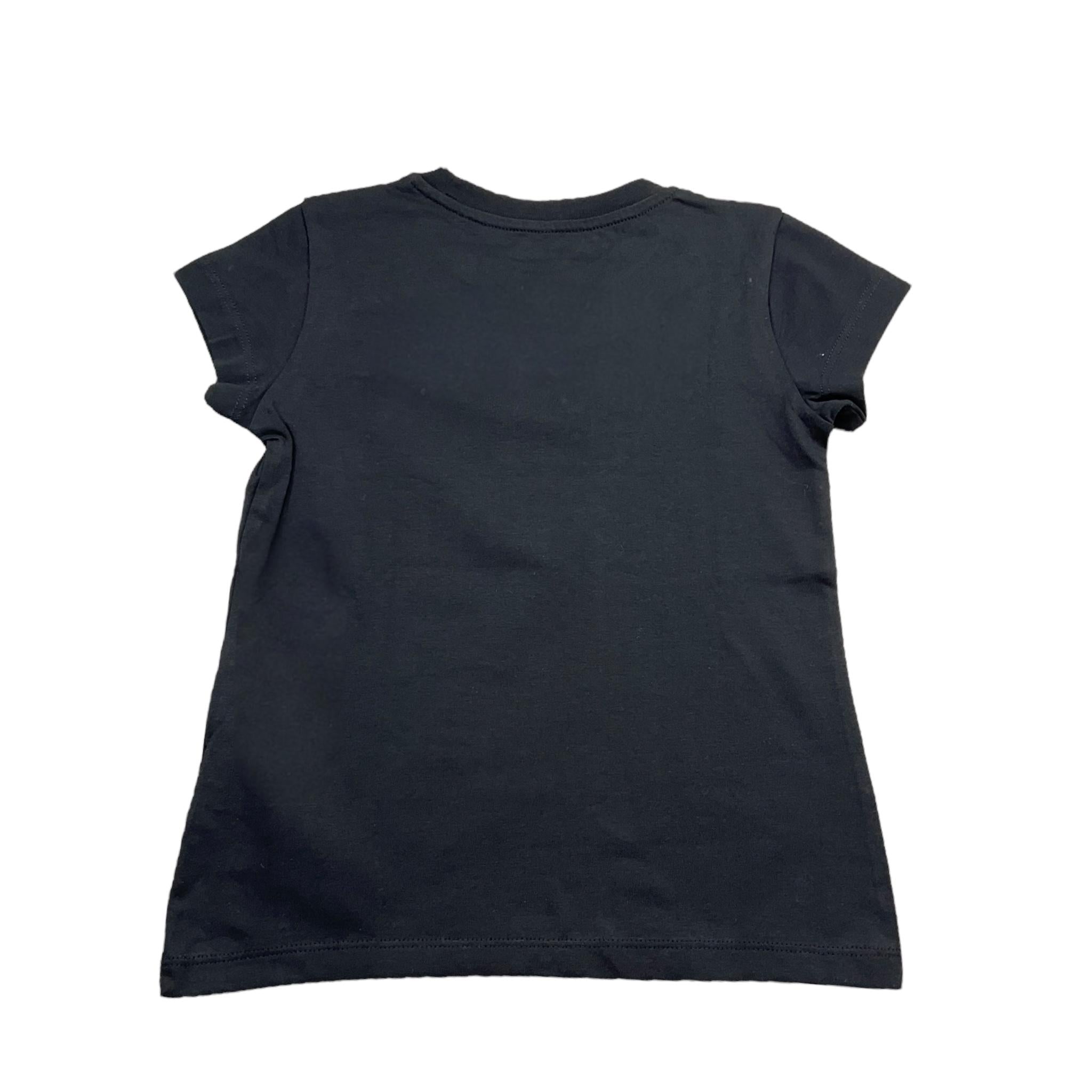 Calvin Klein T-Shirt Girocollo Tinta Unita con Stampa per Bambino IG0IG01470 NERO CALVIN KLEIN 
