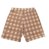 Lalalu' Two-Tone Short with White/Pink Check Pattern for Girls