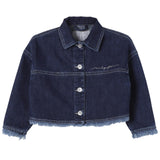 The Owl Denim Jacket Solid Blue For Baby Girl