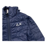 Sun68 Giubbino Tinta Unita con Cappuccio E Logo per Neonato R35301N BLU SUN68 