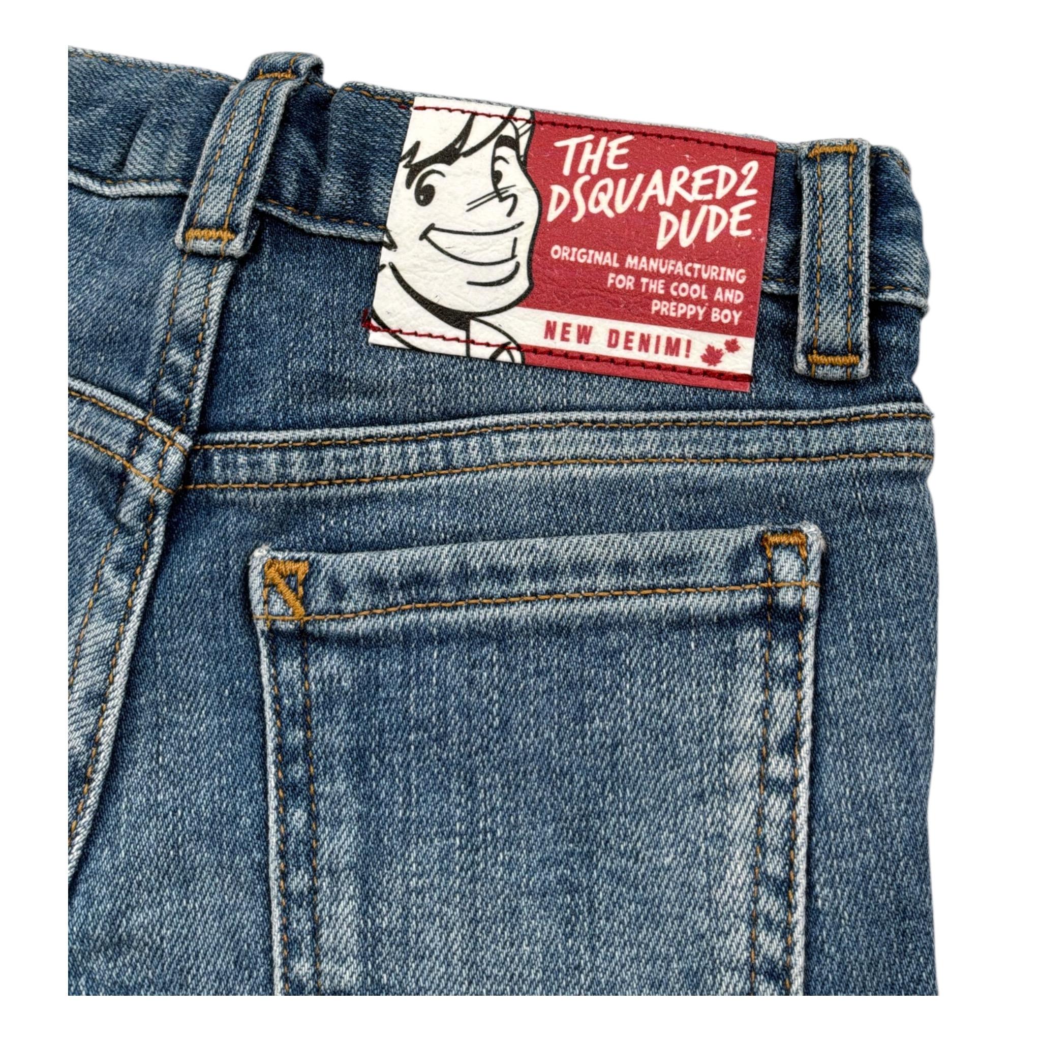 Dsquared2 Bermuda tinta unita In Denim Azzurro per Neonato DQ00WGX AZZURRO DSQUARED2 