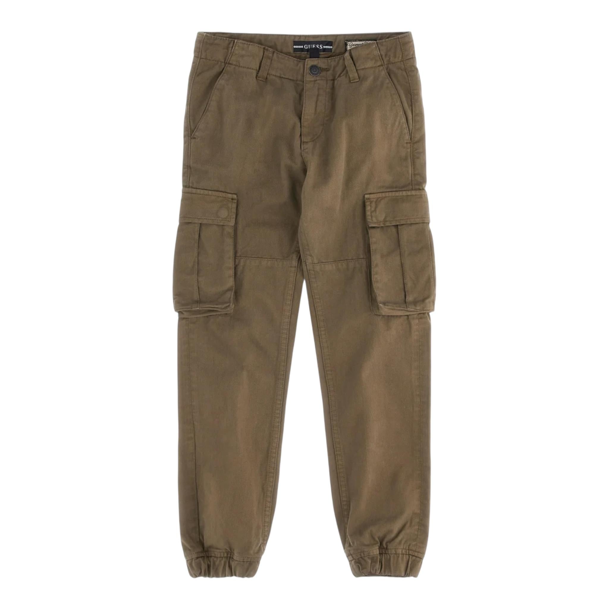 GUESS pantalone tinta unita con tasconi Verde per Bambino L3YB04WE1L0 VERDE GUESS 