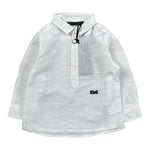 Daniele Alessandrini Camicia tinta unita con Logo Bianco per Neonato 1295C0890 BIANCO DANIELE ALESSANDRINI 