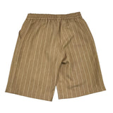 Daniele Alessandrini Solid Color Bermuda Shorts With Elastic Waist Beige For Boys