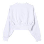PINKO felpa tinta unita girocollo con applicazioni Bianco per Bambina F4PIJGSW035 BIANCO PINKO 