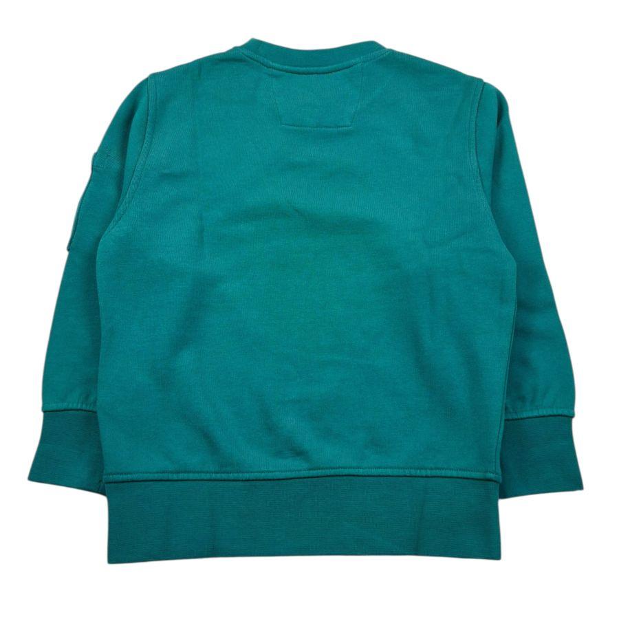 C.P. Company Felpa Chiusa Girocollo Tinta Unita per Bambino CUF00X VERDE C.P. COMPANY 