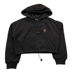 REFRIGIWEAR felpa chiusa cn cappuccio tinta unit modell crop Nero per Bambina RWG911 NERO REFRIGIWEAR 