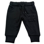 John Richmond Pantalone Tuta Tinta Unita con Logo per Neonato RIP26033PA NERO JOHN RICHMOND 