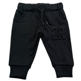 John Richmond Pantalone Tuta Tinta Unita con Logo per Neonato RIP26033PA NERO JOHN RICHMOND 