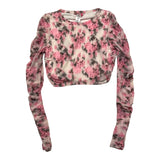 Liu Jo Long Sleeve Shirt Floral Pattern Pink For Girls