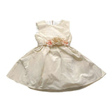 Allegra Ceremony Dress Armhole Solid Color With Sand Flowers For Newborn