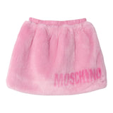 MOSCHINO gonna tinta unita con logo Rosa per Bambina HDJ039 ROSA MOSCHINO 