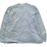 Saint Barth Camicia Manica Lunga Fantasia Zebrata per Bambina HARPERXXX AZZURRO SAINT BARTH 