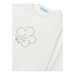 MAYORAL shirt gircollo tinta unita con stampa Bianco per Bambina 178 BIANCO MAYORAL 