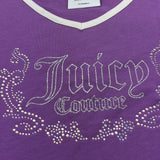 Juicy Couture T-Shirt Girocollo Tinta Unita con Stampa per Bambina JBX6551 VIOLA JUICY COUTURE 